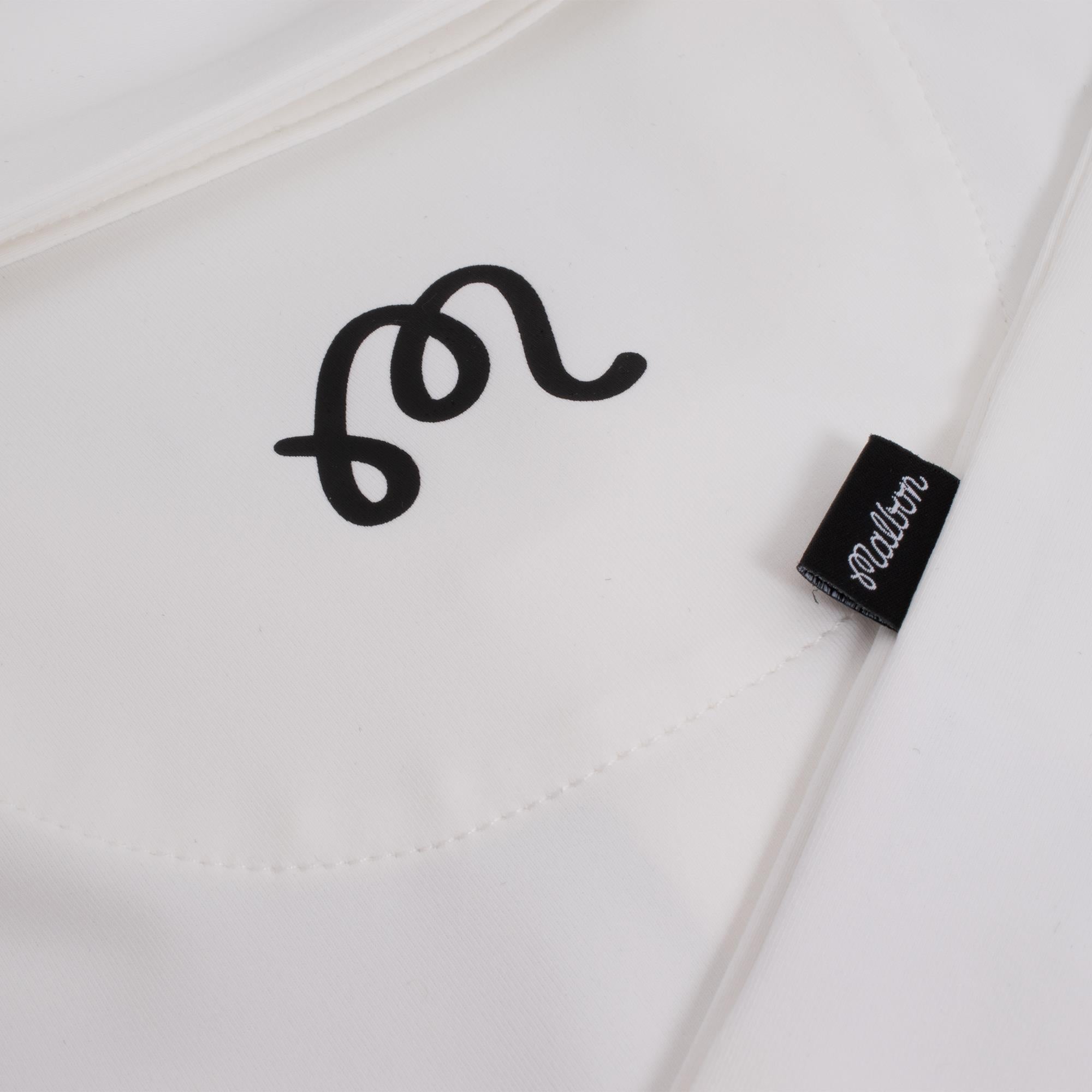 Malbon Golf Cooper Bucket Performance Pique Polo Shirt White